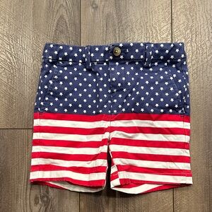 Vineyard Vines Kids Patriotic Star Stripe Shorts - Navy and Red / Size 4T